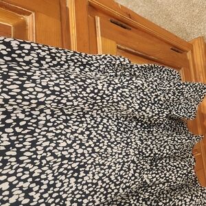 Talbots Black and White A-Line Skirt